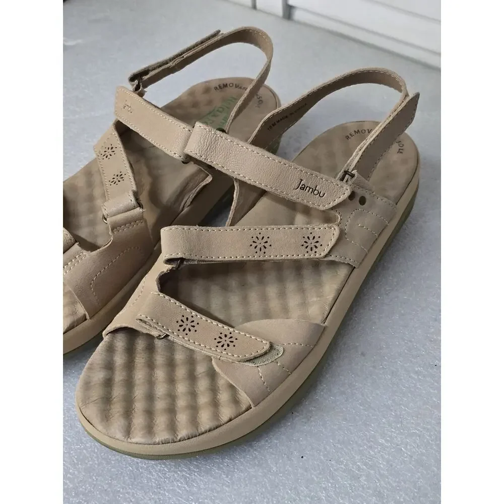 Jambu Ruby Sandal Women's Sandal Light Tan Size 10 EXCELLENT Pre-loved Condition